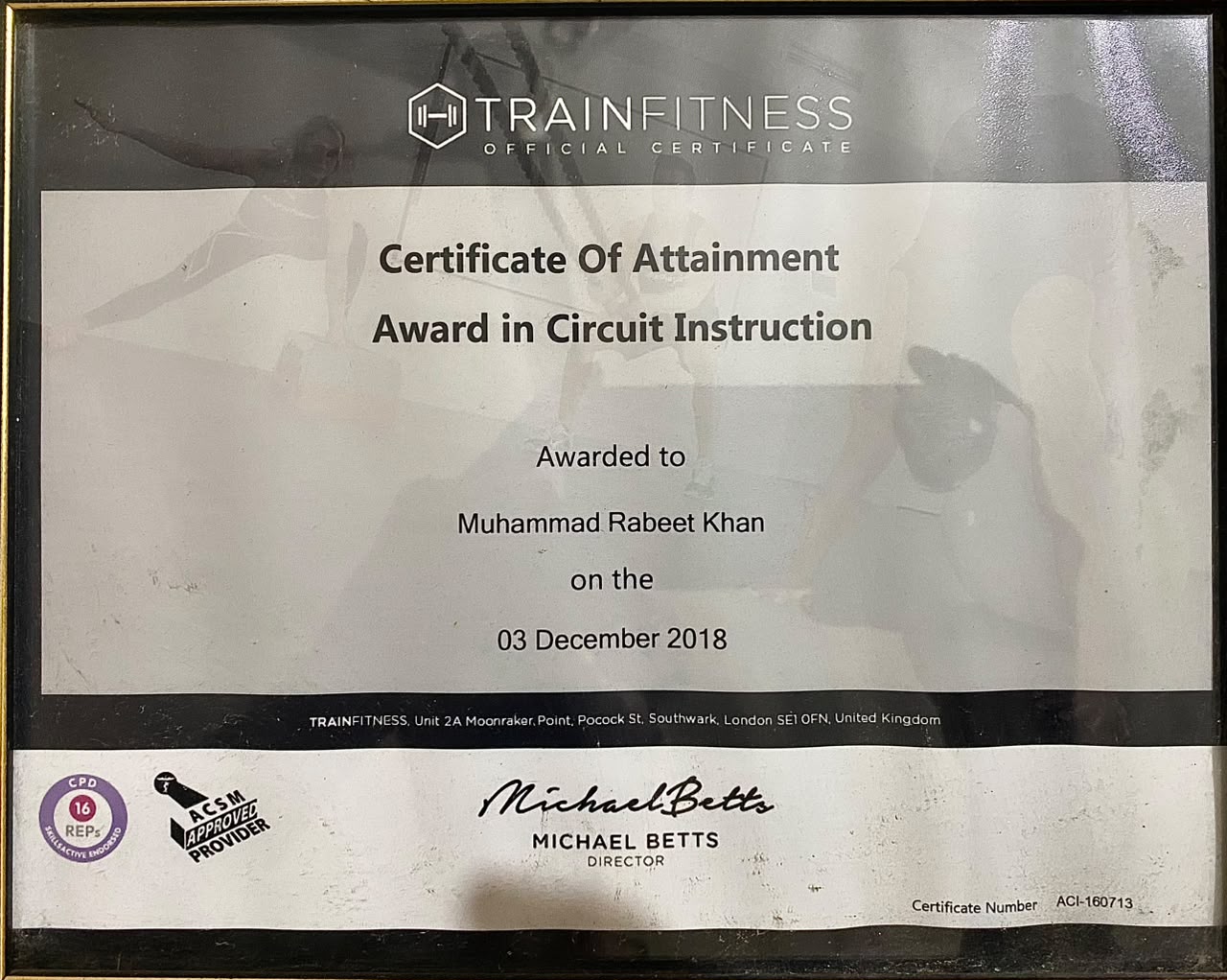 Certified Personal Trainer (CPT) License